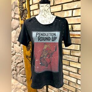 NWT Delia Black Pendleton Round Up T-Shirt Large